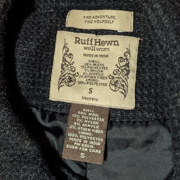 Ruff Hewn Moto Style Wool Blend Jacket - Picture 8 of 12